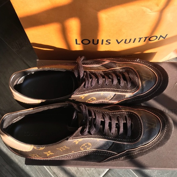 Men's Louis Vuitton Monogram Sneakers (Brown) - Picture 2 of 4